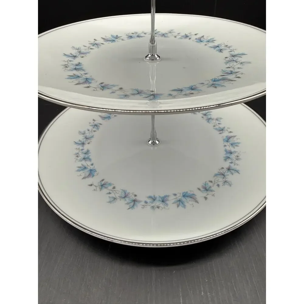 Handmade Tiered Tray from Vintage Plates